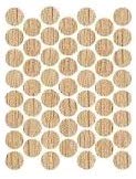 FastCap Adhesive Cover Caps Unfinished Wood Red Oak 9/16" (1 Sheet 52 Caps)