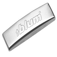 Pro Pack of 50Pcs, Clip Hinge Logo Cover Cap, For Straight-Arm Hinge, Steel, Embossed, "Blum"