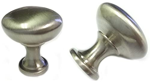 (50pcs) SATIN NICKEL MUSHROOM KITCHEN CABINET KNOBS 30mm 1-1/4"