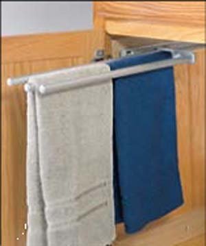 3 Bar Chrome Finish Pull-Out Extending Towel Rack