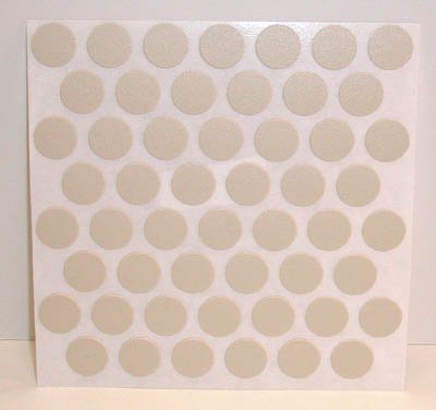 FastCap Adhesive Cover Caps PVC Almond 9/16" (1 Sheet 52 Caps)