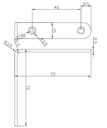 MPJ (8PC) LB-3.ZP Corner Brace L Corner Bracket 2-3/4" X 2-3/4" Zinc Plated