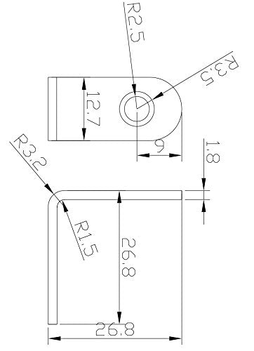 (16PC) LB-1.ZP Corner Brace"L" Corner Bracket 1" X 1" Zinc Plated