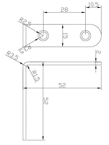 (12PC) LB-2.ZP Corner Brace"L" Corner Bracket 2" X 2" Zinc Plated