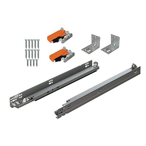 BLUM Tandem Plus BLUMOTION Drawer Slides Complete Pair, with Runners 563H, Locking Devices, Rear Mounting Brackets and Screws (for face Frame or Frameless Application)