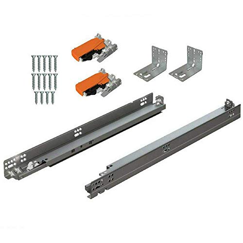 BLUM Tandem Drawer Slides Plus BLUMOTION Kit. with Runners 563H, Locking Devices, Rear mounting Brackets, Screws and Instructions (for face Frame or Frameless Application)