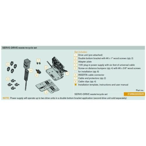 Blum BZ10NA20UGUS TANDEM SERVO-DRIVE Set for Electric Push to Open Drawer System, Grey