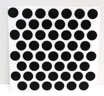 Fastcap Adhesive Cover Caps Pvc Black 9/16" (1 Sheet 52 Caps)