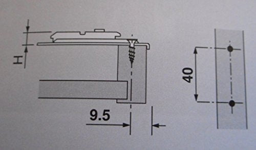 Contractor Pack - 10 Pcs - Blum Clip Hinge Face Frame Adapter/Mounting Plate B175H6000 3/8 in Set Back 0 mm Ht