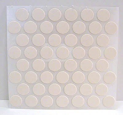 FastCap Adhesive Cover Caps PVC Antique White 9/16" (1 Sheet 52 Caps)