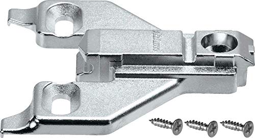 Blum 175L6630.22 3mm Face Frame Adapter Plate, Adj Height, Off Center Mount, Screw-on